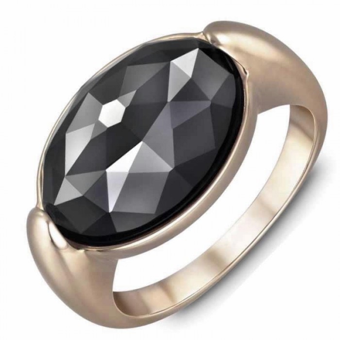 Anillo Swarovski Vanilla Mujer Baño Rosado y Cristal Negro Talla 55 5025212