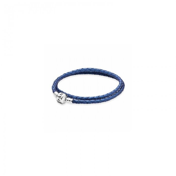 PULSERA CUERO AZ CL DOBLE T1