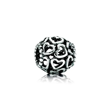 CHARM PLATA CORAZONES