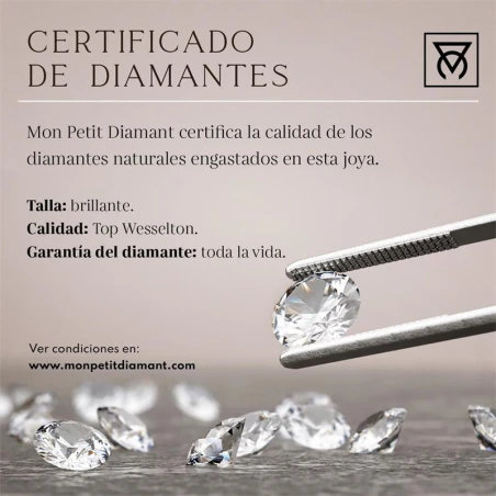 Pendientes Mon Petit Diamant Leyenda Mujer Plata, Zafiro y Diamante PPZ002