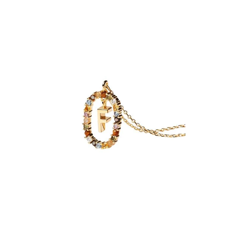 Gargantilla PdPaola Letra F Mujer Plata Baño Oro CO01-265-U