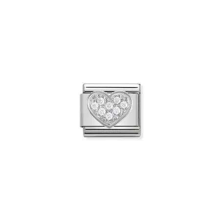 Composable CL SIMBOLOS acero, Cubic Zirc. y plata 925 Corazon