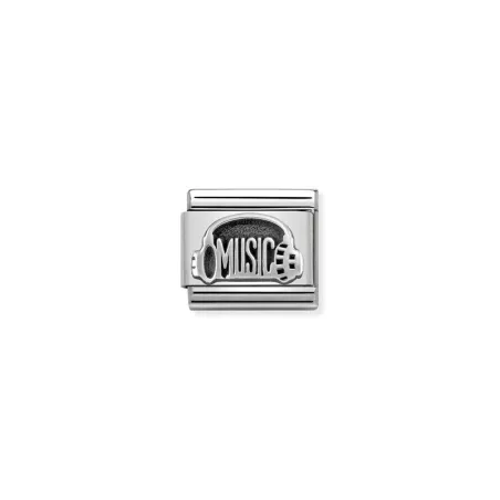 Composable Classic SIMBOLOS OXIDADOS acero y plata 925 (34_Auriculares Music)