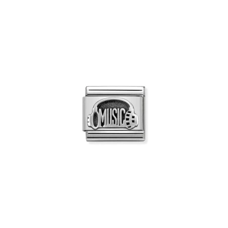 Composable Classic SIMBOLOS OXIDADOS acero y plata 925 (34_Auriculares Music)