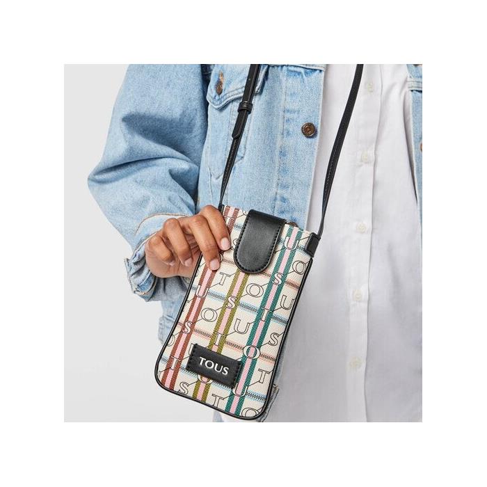 Funda PortaMóvil Flat TOUS Crossroad beige y negra 295901137