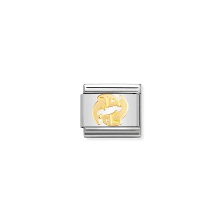 Componible Classic ZODIACO acero y oro de 18k (12_piscis)