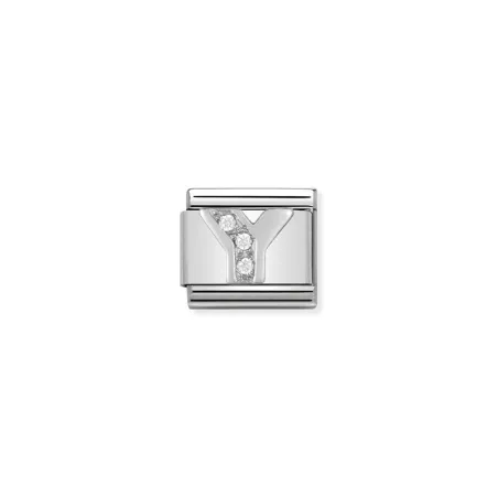 Composable Classic ALFABETO acero, Cubic zirc,  y plata 925 (25_Y)