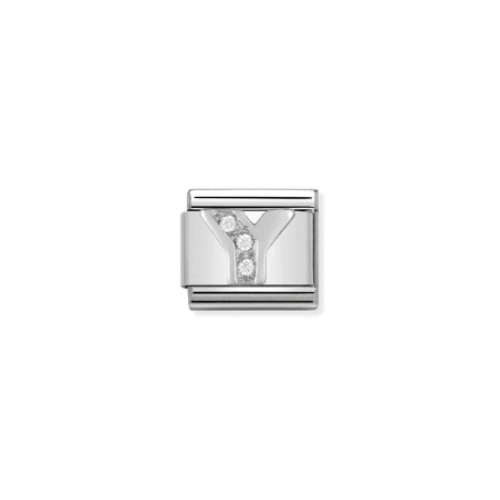 Composable Classic ALFABETO acero, Cubic zirc,  y plata 925 (25_Y)