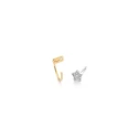 Pendientes Secrecy Magic Mujer Plata Bicolor y diamante E8221CDAWW900