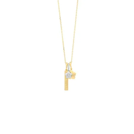 Gargantilla Secrecy Tropical Mujer Plata Baño Bicolor y Topacio P7154CDAWWC93