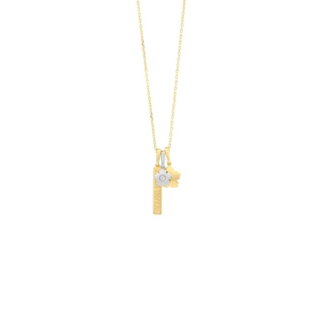Gargantilla Secrecy Tropical Mujer Plata Baño Bicolor y Topacio P7154CDAWWC93