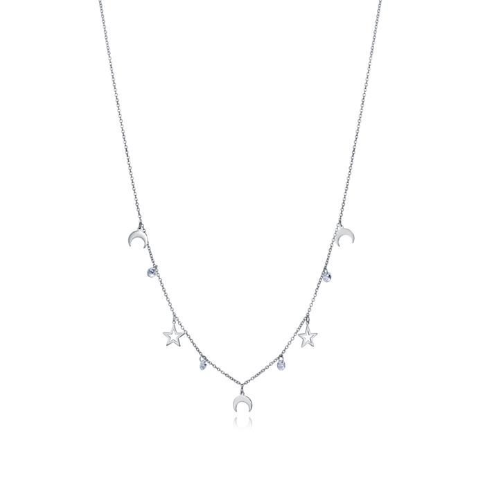 Gargantilla Viceroy Fashion KISS Mujer Estrellas y Lunas  Acero Inoxidable y Circonitas 75199C01010