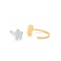 Pendientes Secrecy Magic Mujer Plata Bicolor y diamante E8221CDAWW900