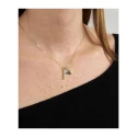 Gargantilla Secrecy Tropical Mujer Plata Baño Bicolor y Topacio P7154CDAWWC93