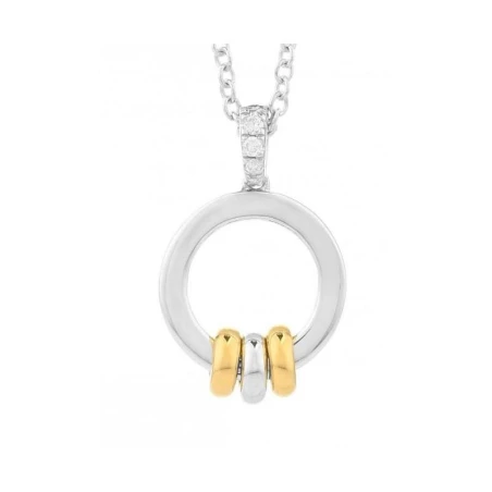 Gargantilla Secrecy Best Firend Forever Mujer Plata Bicolor y Diamantes P7167CDAWWC93