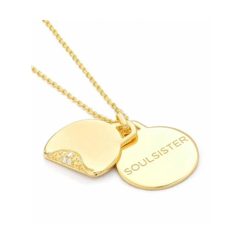 Gargantilla Secrecy Soul Sister Mujer Plata Baño Oro y Diamantes P7211CDAWWC93