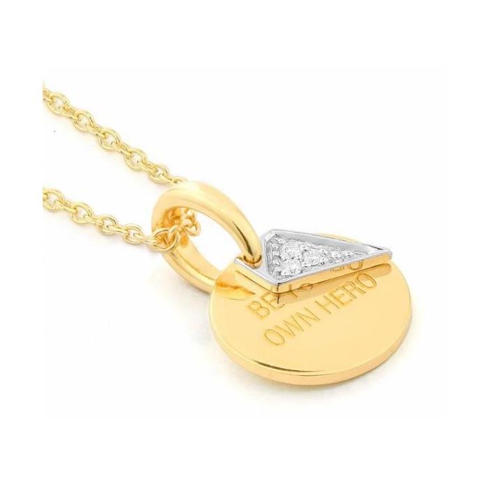 Gargantilla Secrecy Hero Mujer Plata Baño Bicolor y Diamantes P7215CDAWWC93