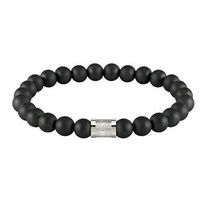 Pulsera Boss Beads For Him Hombre Perlas Ónix y Acero Inoxidable 1580042M