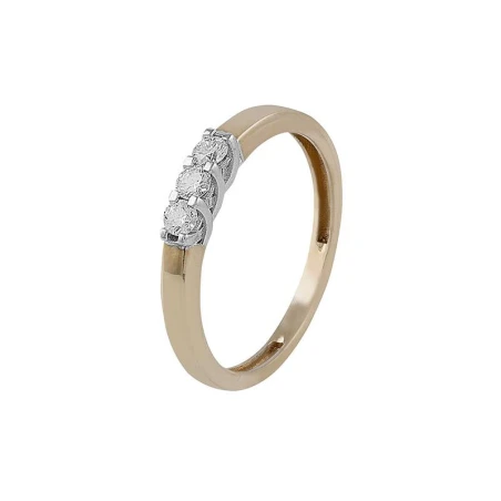 Anillo Itemporality Lux Mujer Oro Bicolor y 3 Diamantes GRN-401-017
