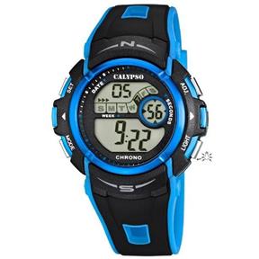 Reloj Digital Calypso Hombre Negro y azul K5610/6