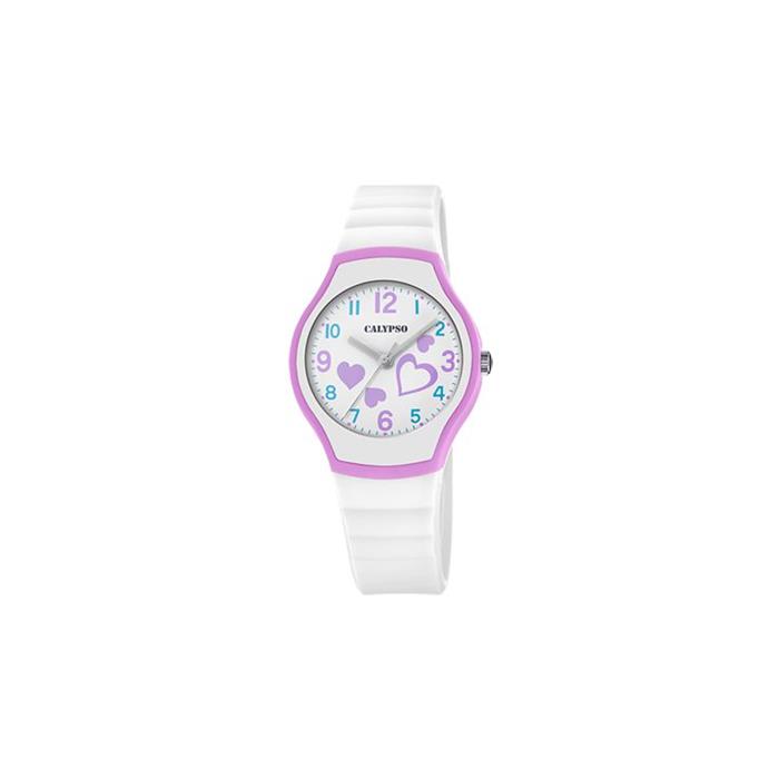 Reloj Calypso Junior Niña Blanco y Lila Analógico K5806/1