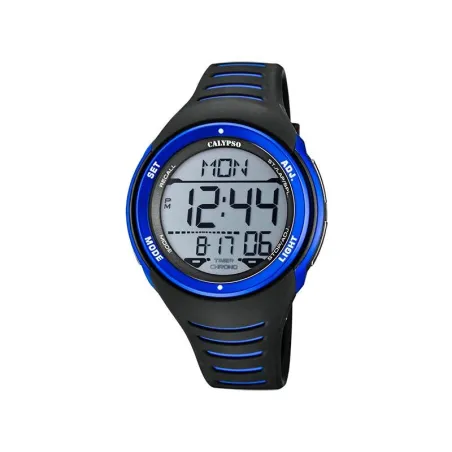 Reloj Digital Calypso Color Splast Negro y Azul Hombre K5807/4