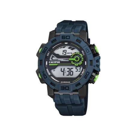 Reloj Digital Calypso Hombre Negro y Azul K5809/2