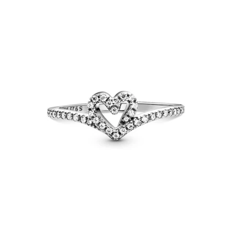 Anillo Pandora Corazón Espumoso Brillante 199302C01