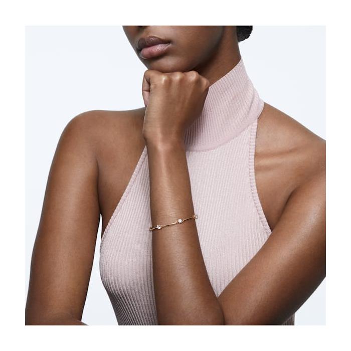 Pulsera Swarovski Constella Mujer Baño Rosado y Cristal Blanco Sawarovski 5609711