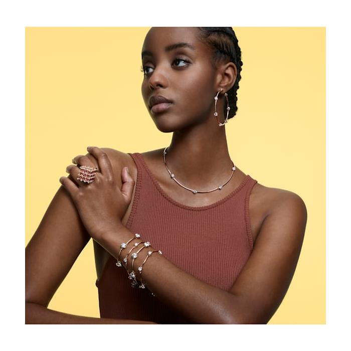 Pulsera Swarovski Constella Mujer Baño Rosado y Cristal Blanco Sawarovski 5609711