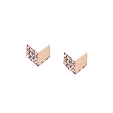 Pendientes Fossil Vintage Glitz Mujer Acero Inoxidable Rosado y Circonitas JF02423791