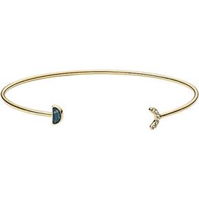 Pulsera Fossil Acero Inoxidable Baño Oro Jade y Circonita JF02944710