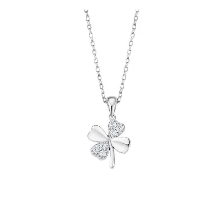 Gargantilla Lotus Silver Pure Esential Mujer Trébol Plata y Circonitas LP3108-1/1
