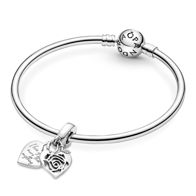 Charm Colgante Pandora Corazón y rosa 790086C00
