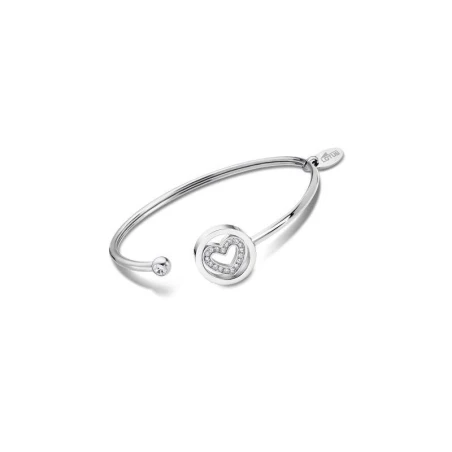 Pulsera Lotus Style Mujer Corazón Acero Inoxidable y Circonitas LS2182-2/1