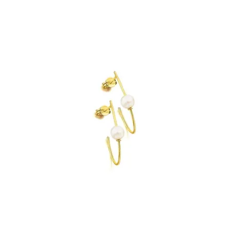Pendientes LeCarré Mujer Aros Alargados Oro y Perlas GB099OA.00