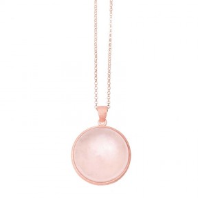 Gargantilla Salvatore Mujer Plata Baño Rosado y Cuarzo Rosa 168C0001