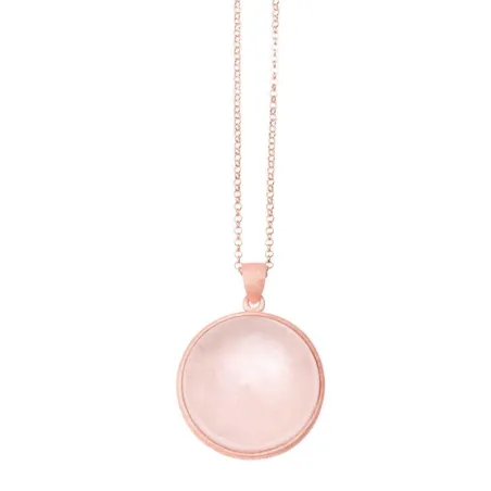 Gargantilla Salvatore Mujer Plata Baño Rosado y Cuarzo Rosa 168C0001