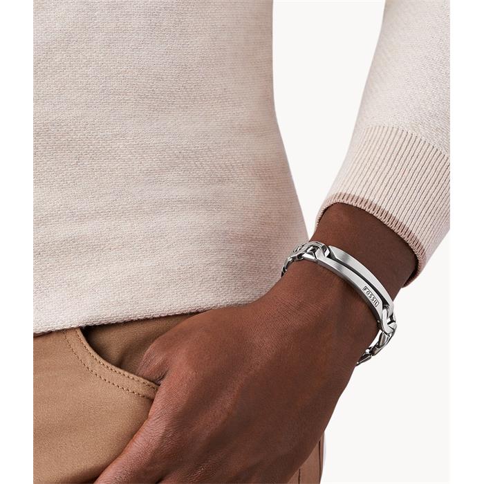 Pulsera Fossil Men's Dress Acero Inoxidable Plateado JF84283040