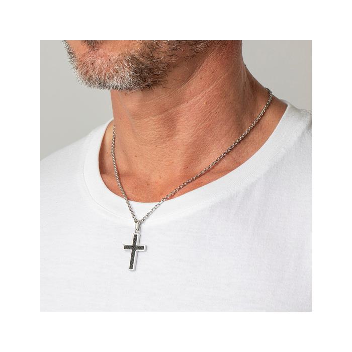 Gargantilla Lotus Style Men In Black Hombre Cruz Acero Inoxidable LS1983-1/1