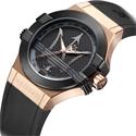 Reloj Maserati Potenza Hombre Negro y Rosado Analógico R8851108002