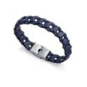Pulsera Viceroy Fashion Air Hombre Piel trenzada Azul y Acero Inoxidable 75082P01013