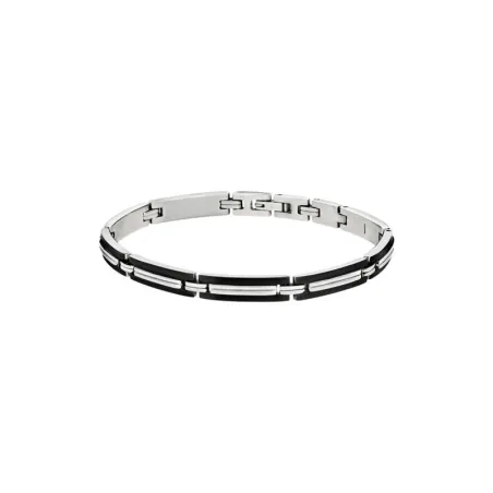 Pulsera Lotus Style Hombre Acero Inoxidable Plateado y Negro LS1803-2/1