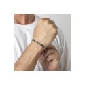 Pulsera Lotus Style Hombre Acero Inoxidable Plateado y Negro LS1803-2/1