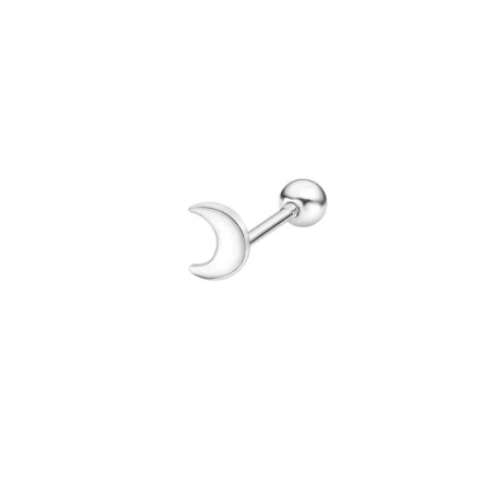 Pendiente Lotus Silver Mujer Luna Plata Baño Rodio LP3366-9/1