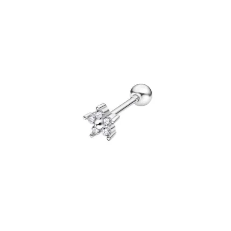 Pendiente Lotus Silver Mujer Estrella Plata Baño Rodio y Circonitas Blancas LP3369-9/1