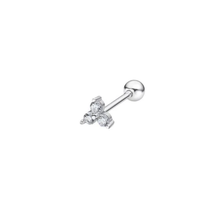 Pendiente Lotus Silver Mujer Earcuff Plata y 3 Circonitas blancas LP3372-9/1