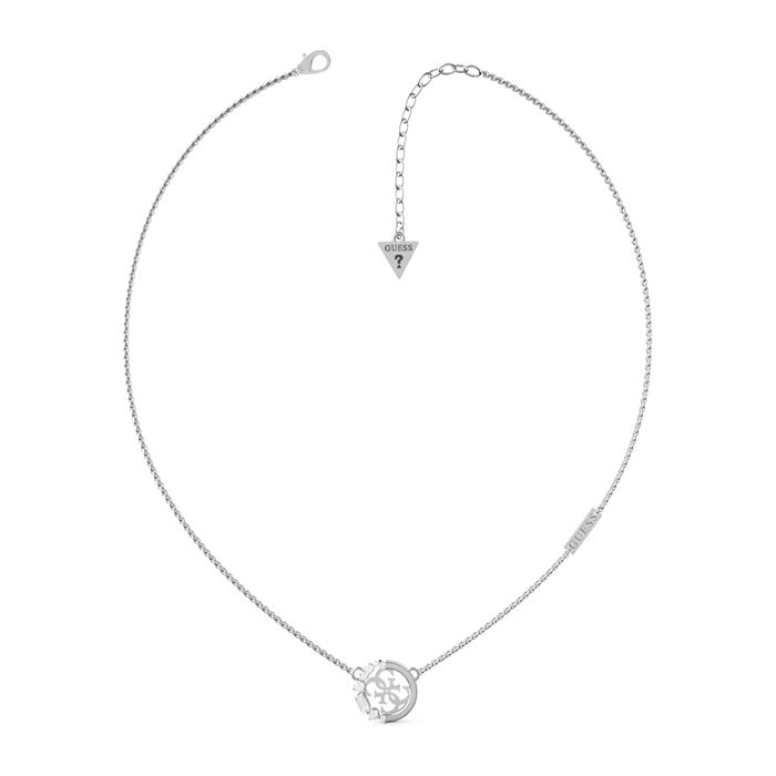 Gargantilla Guess Pure Light Mujer Acero Inoxidable Baño Rodio y Cristales Brillantes JUBN01106JWRHT-U