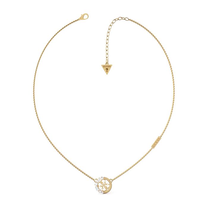 Gargantilla Guess Pure Light Mujer Acero Inoxidable Baño Oro y Cristales Brillantes JUBN01106JWYGT-U