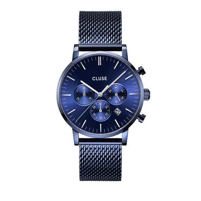 Reloj Cluse Avaris Hombre Azul Cronógrafo CW21001